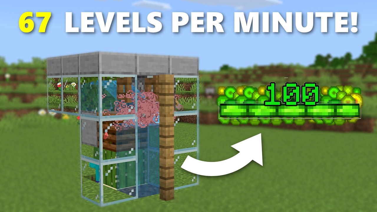 NEW BEST EVER XP FARM in 1.21 Minecraft Bedrock ! (No Trident)