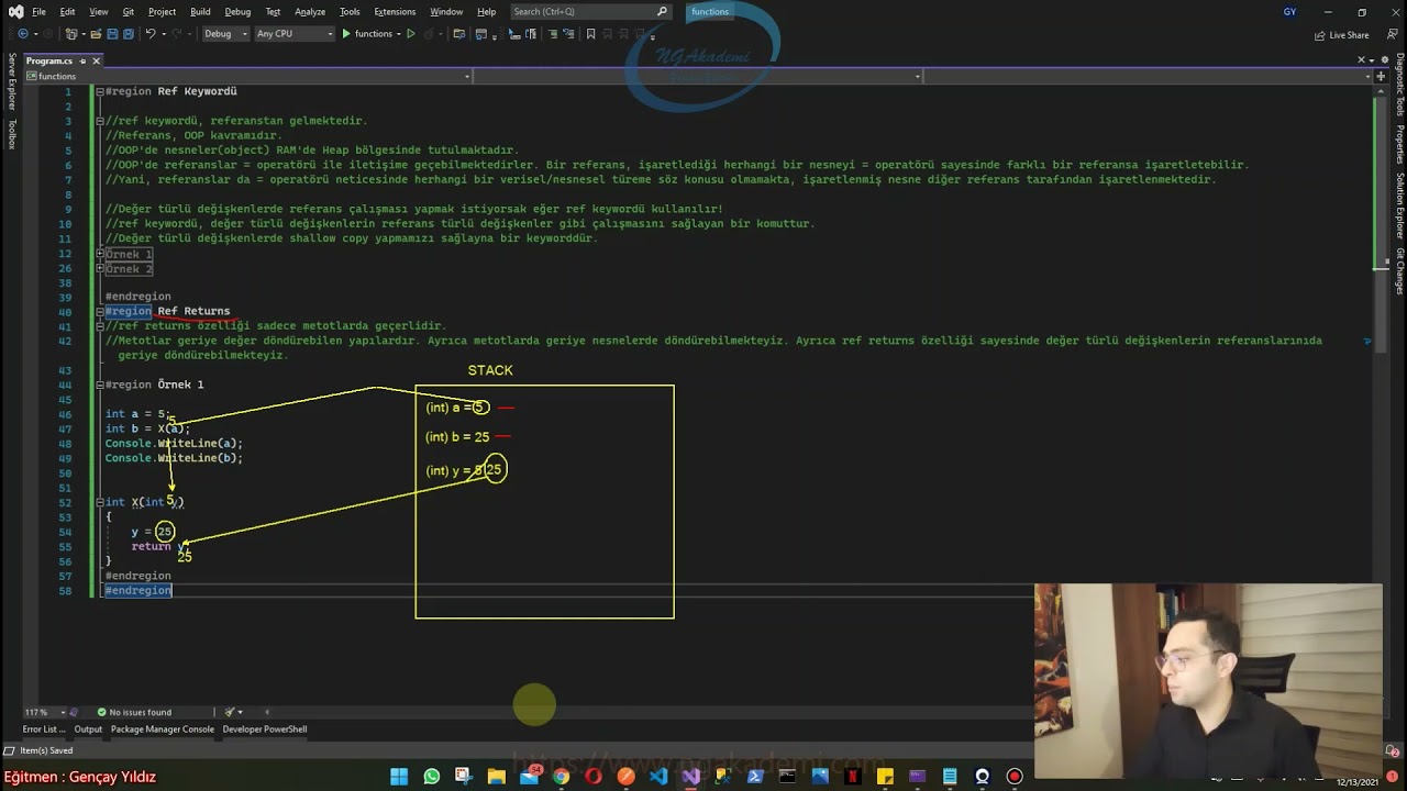 401) C#'ta Ref Returns Özelliği Nedir? Ne Amaçla Kullanılmaktadır?