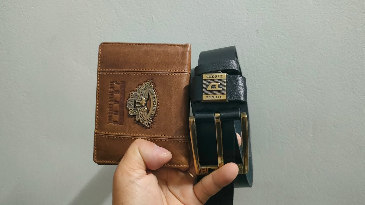 Dây thắt lưng cài, ví da bò cuối năm xã hàng 100k