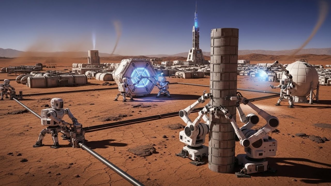 $200M Martian City Mission | Building Water-to-Power Infrastructure with Robots