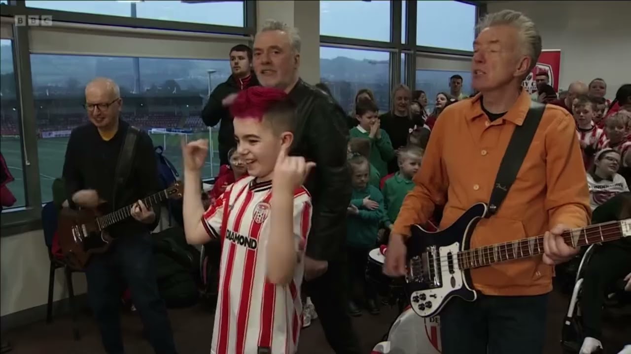 Ardnashee and The Undertones are in the Teenage Kicks on BBC Newsline