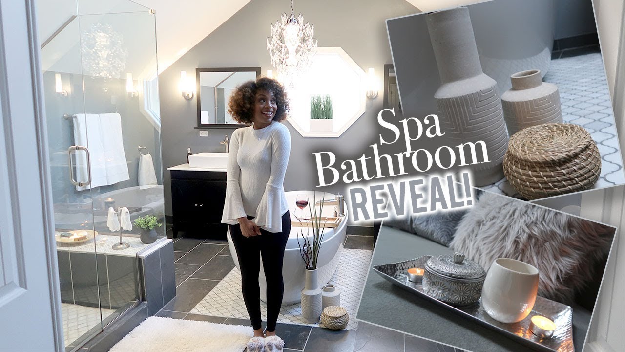 AFFORDABLE SPA BATHROOM BIG REVEAL! | BEFORE & AFTER