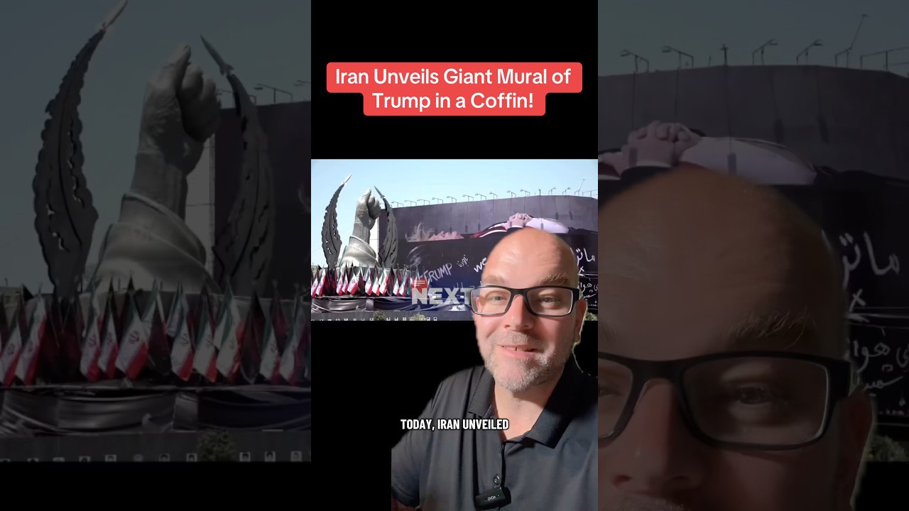 Иран представил гигантский мурал с Трампом в гробу! 15.07
