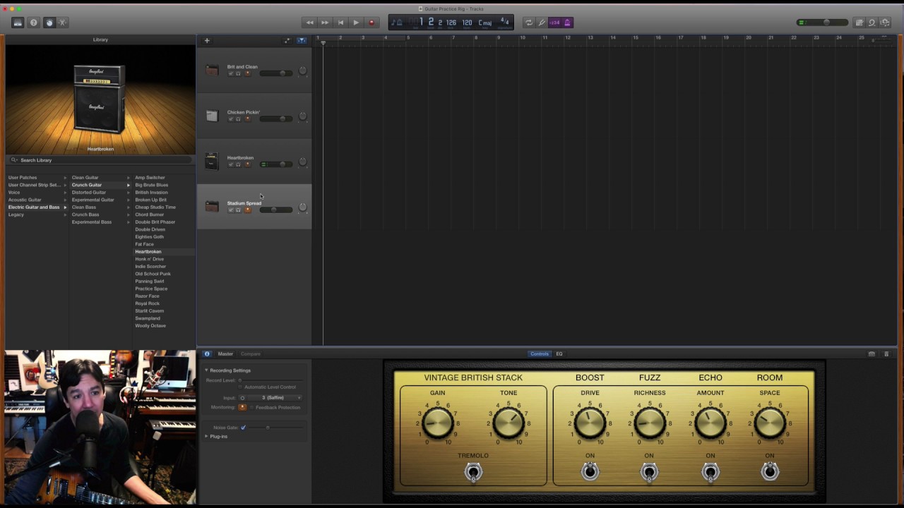 Garageband 10 — 4 самых полезных гитарных тона