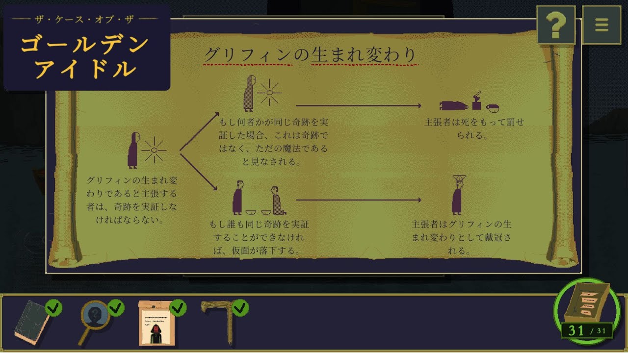 お正月に千と千尋の神〇し見たせいでカオナシにしか見えない #6【The Case of the Golden Idol】