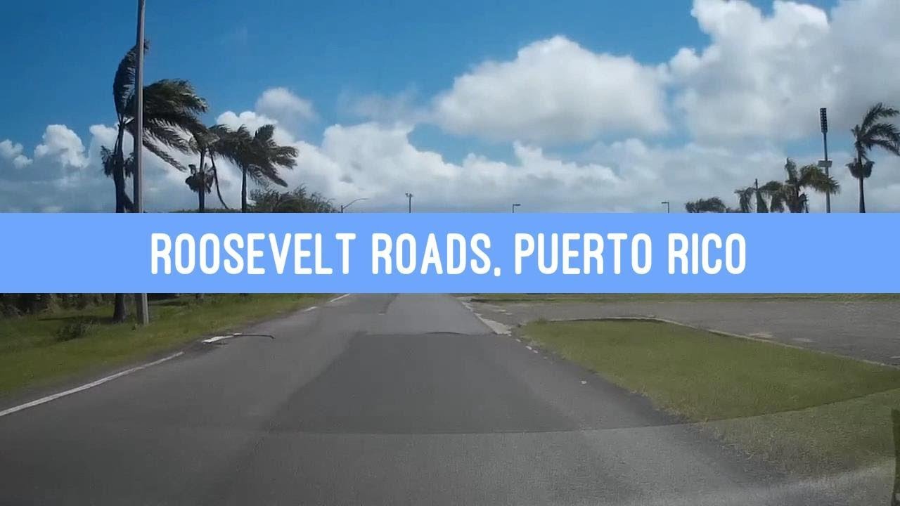 Driving through Roosevelt Roads Naval Station in Puerto Rico