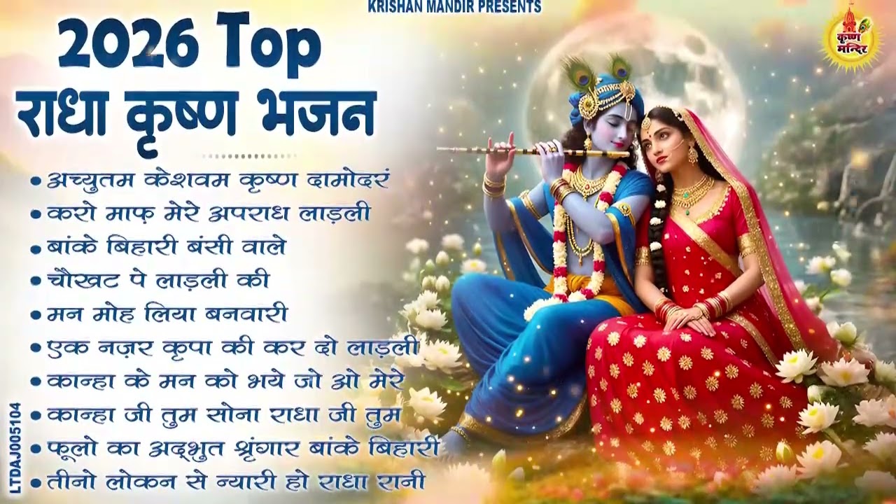 चाँद से भी सुन्दर है ये कृष्णा भजन | New Radha Krishan Bhajan 2026 | Nonstop Krishna Ji ke Bhajans
