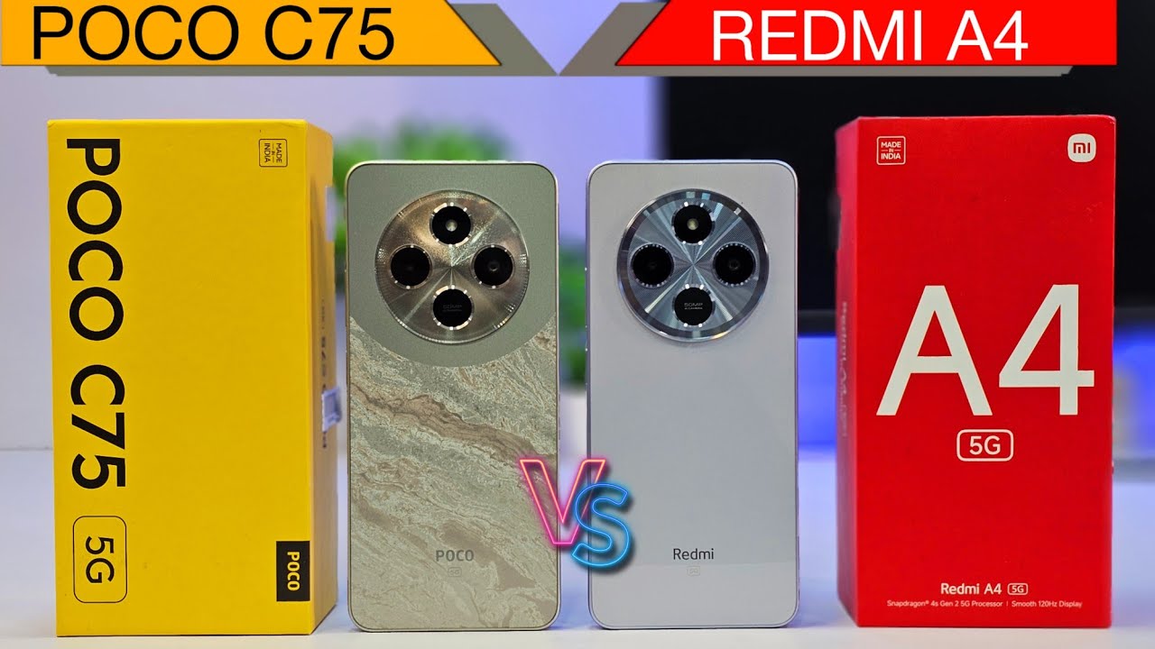Poco C75 5G Vs Redmi A4 5G ⚡ Unboxing | Comparison | Camera | Price