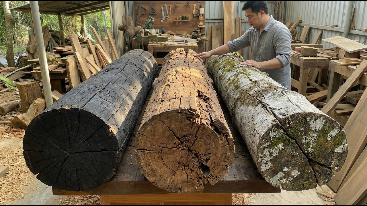 Watch These Damaged Logs Transform Into Something Incredible — The Final Result Is Unreal