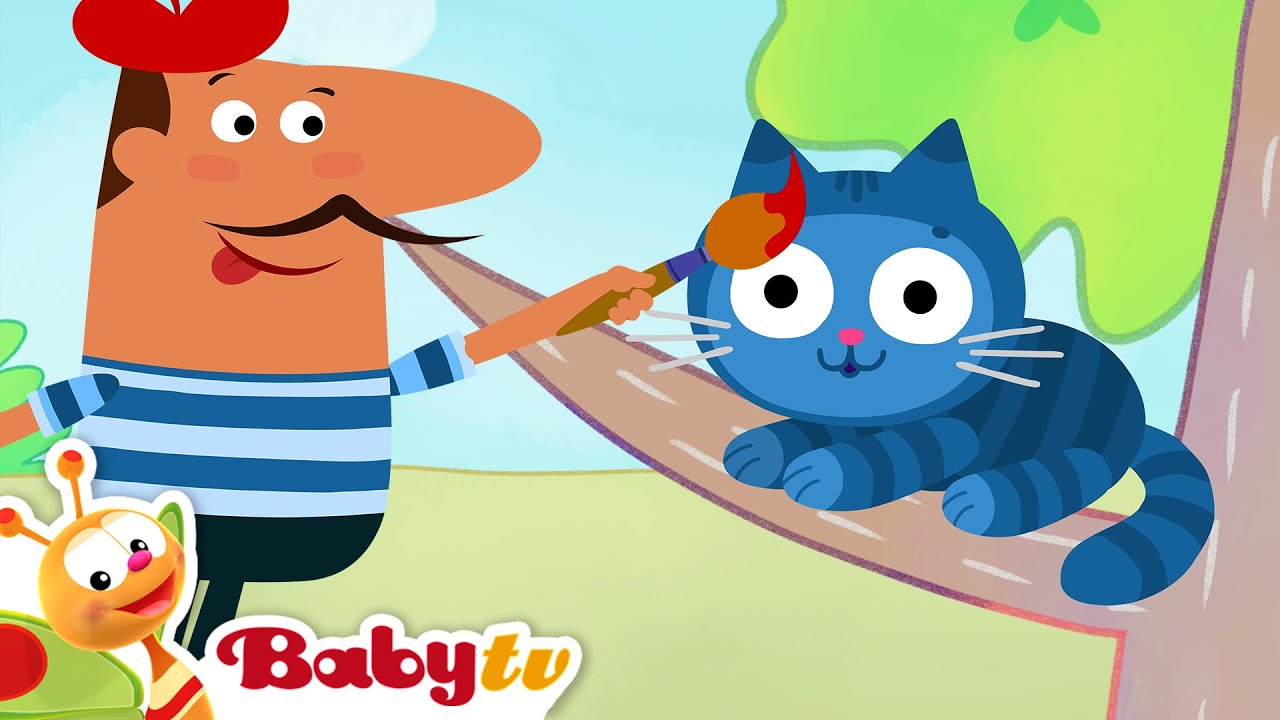 Draw a Cat 😸 Pierre the Painter 🖌️ | Art for Kids | Cartoons @BabyTV​