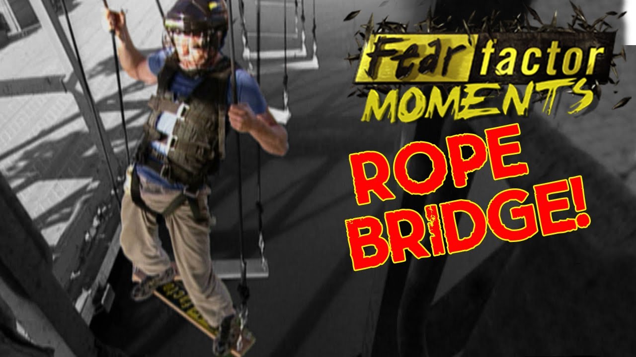 Fear Factor Moments | Swinging Rope Bridge