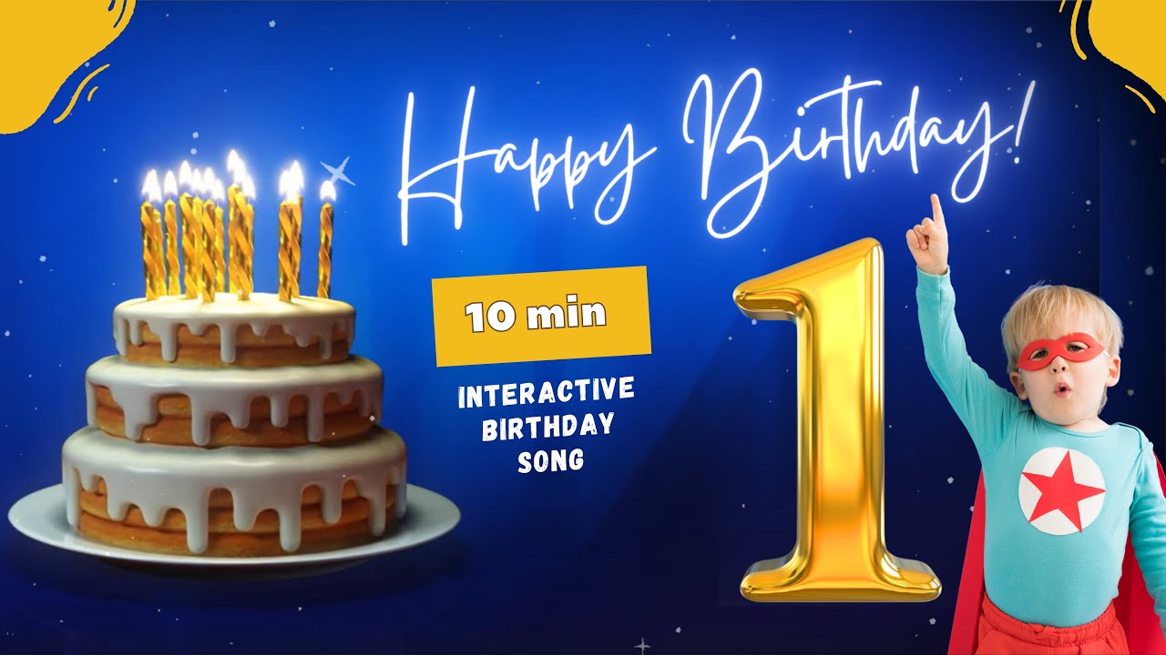 1st Birthday Party Background Video | Happy Birthday Music | 10 Minutes Party Background Video
