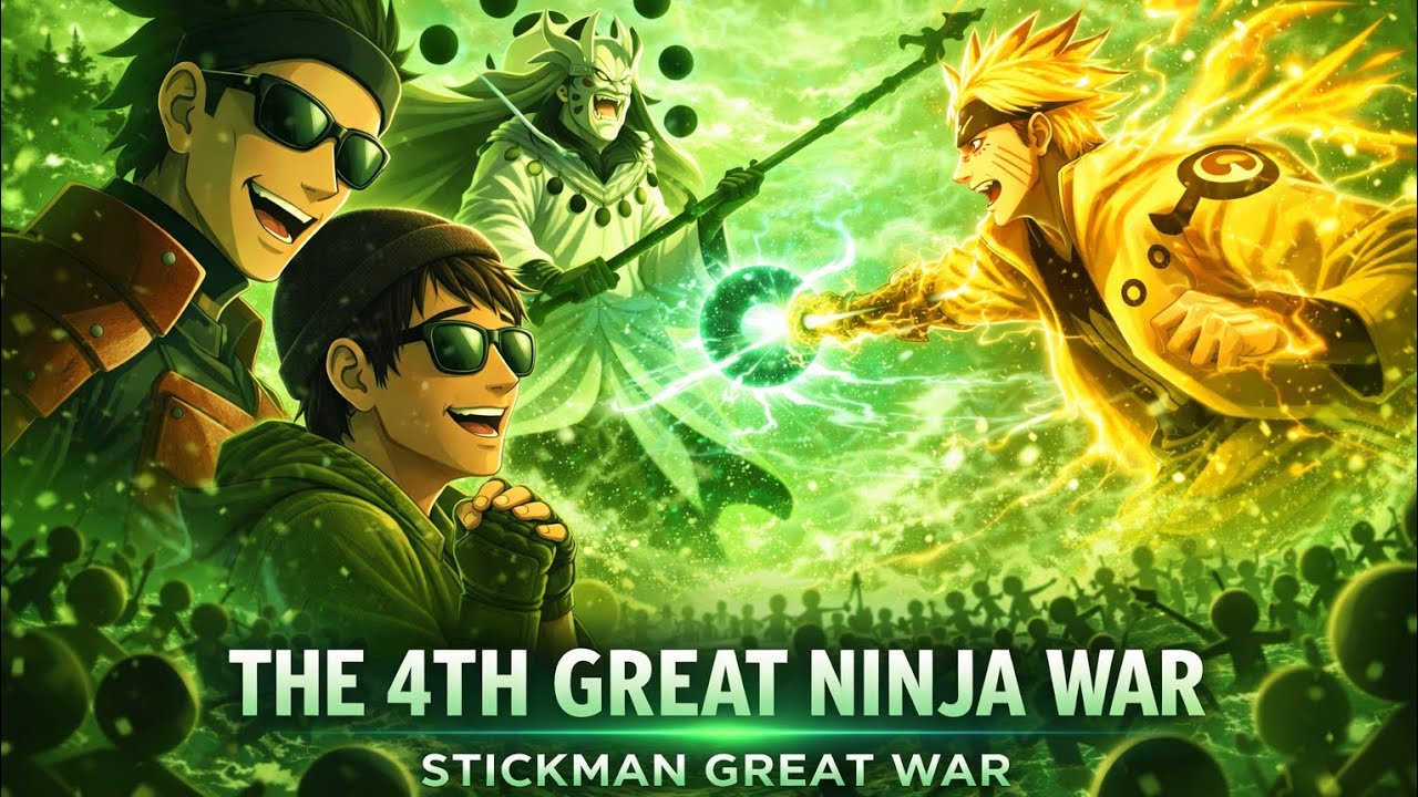 THE 4TH Great Ninja war is here|stickman great war|randomly 