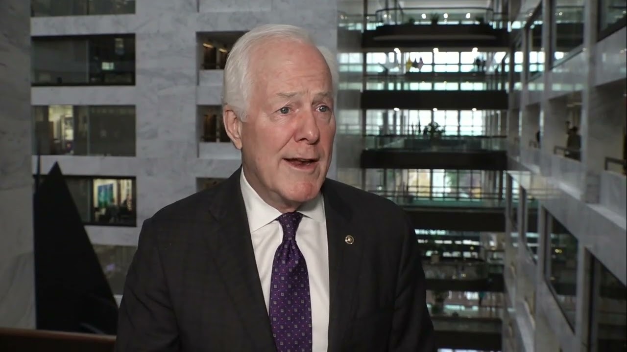 Sen. John Cornyn talks after meeting with John Ratcliffe, Trump's pick for CIA director