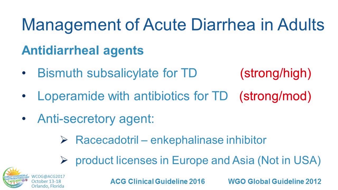 Management of Acute Diarrhea in Adults: A Global Perspective