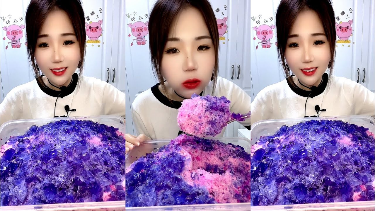 ASMR SHAVED ICE EATING. ICE EATING