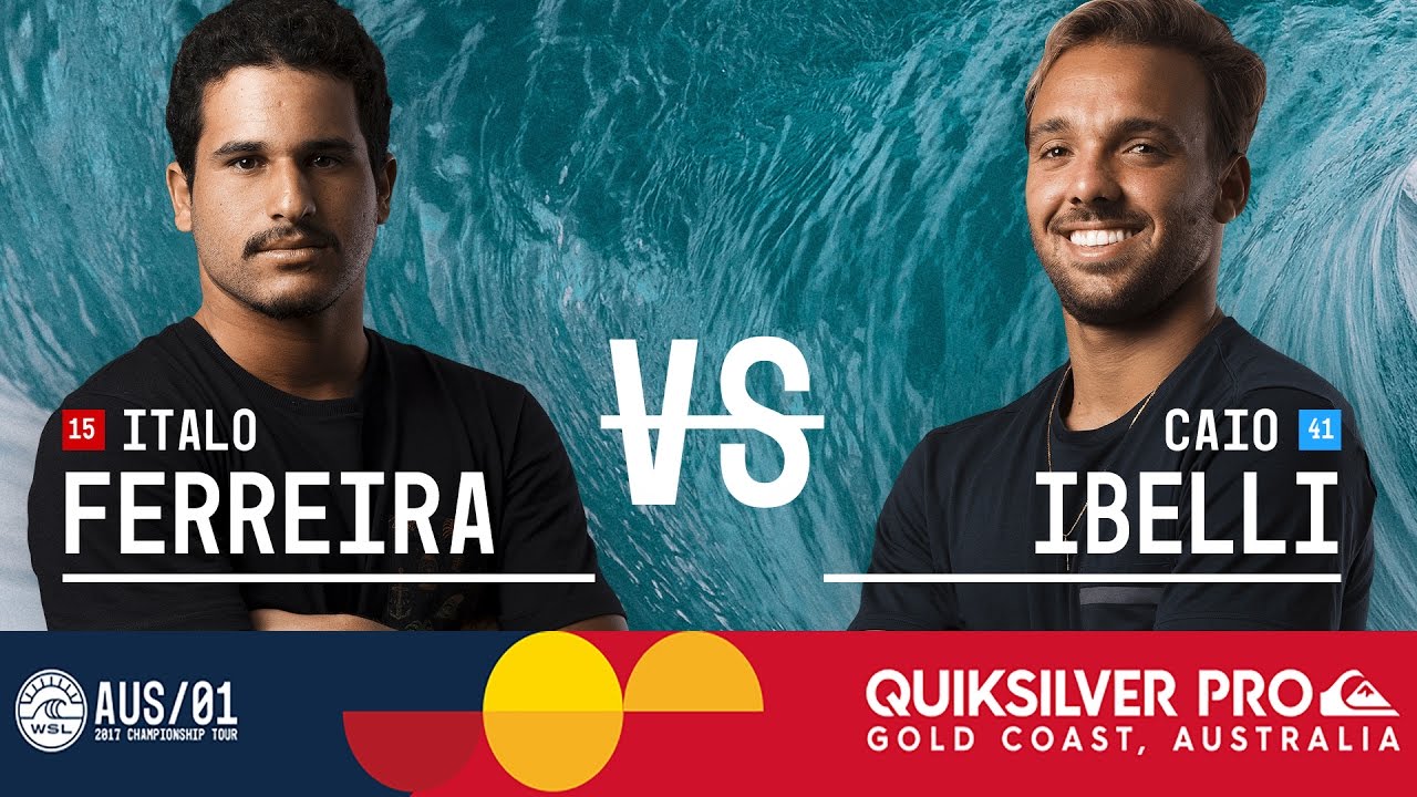 Italo Ferreira vs. Caio Ibelli - Quiksilver Pro Gold Coast 2017 Round Three, Heat 5