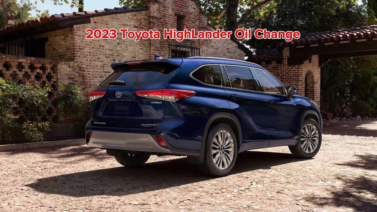2023 Toyota Highlander 2.4 Turbo Como Hacer Cambio De Aceite