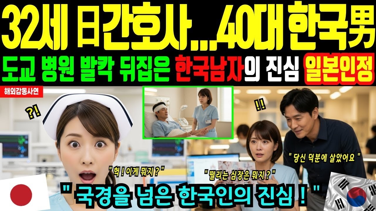 [해외감동사연] 일본 30대 여자 한국행! 도쿄 종합병원이 교통사고당한 한국남자 때문에 발칵 뒤집혔습니다.