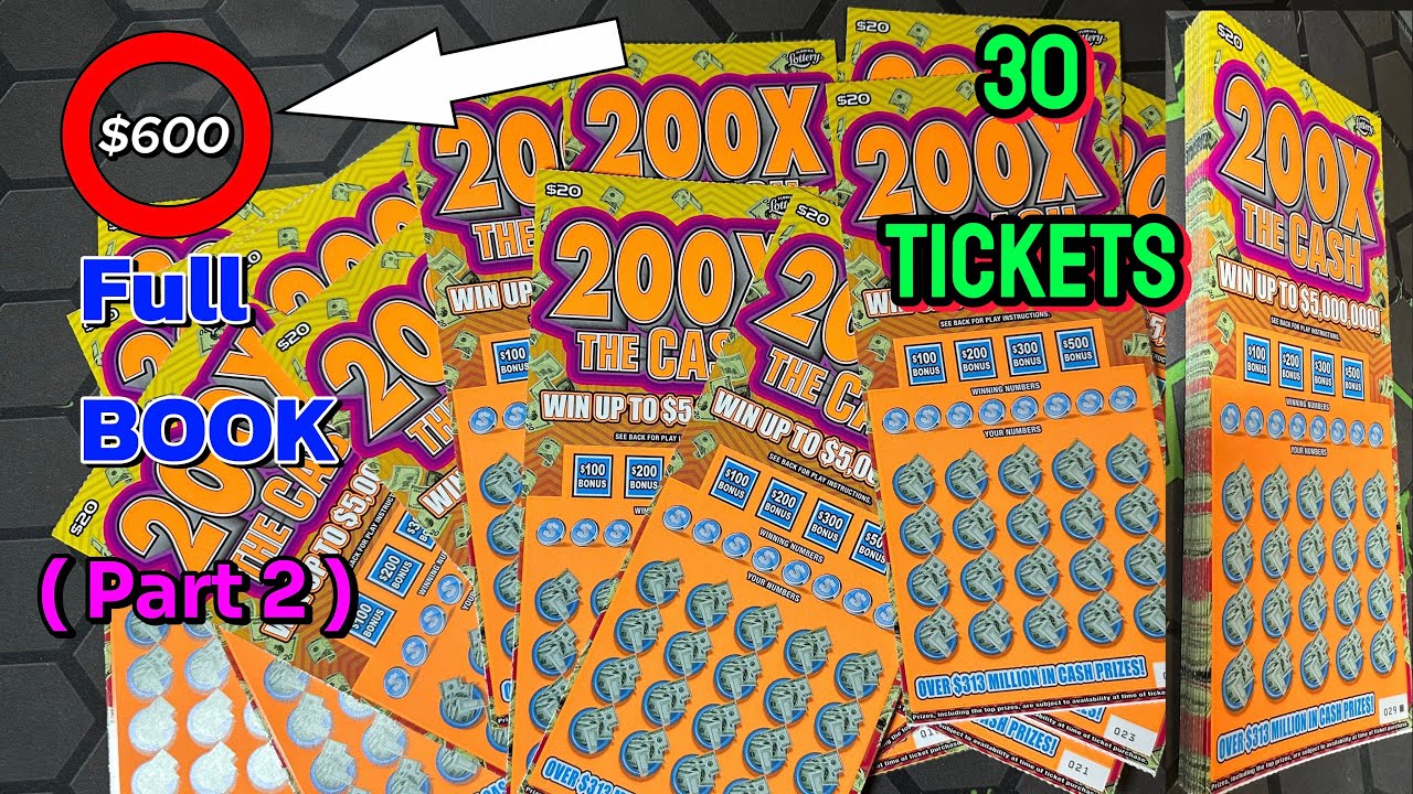 200X!! FULL BOOK of these BRAND NEW lottery tickets! | Scratch off 