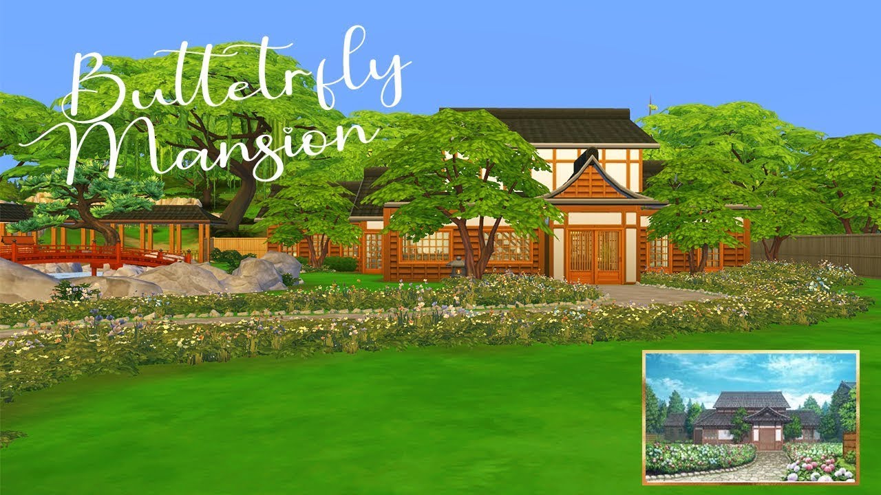 The sims 4- Butterfly mansion (demon slayer/kimetsu no yaiba) Basegame - Snowy escape|Interior