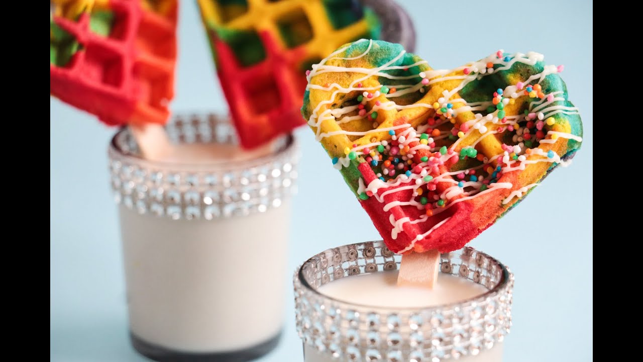 Rainbow Waffles Recipe Tutorial