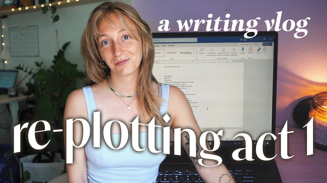 re-plotting act 1 of my book, cozy writing nights & updates | WRITE A BOOK WITH ME ✨ writer vlog