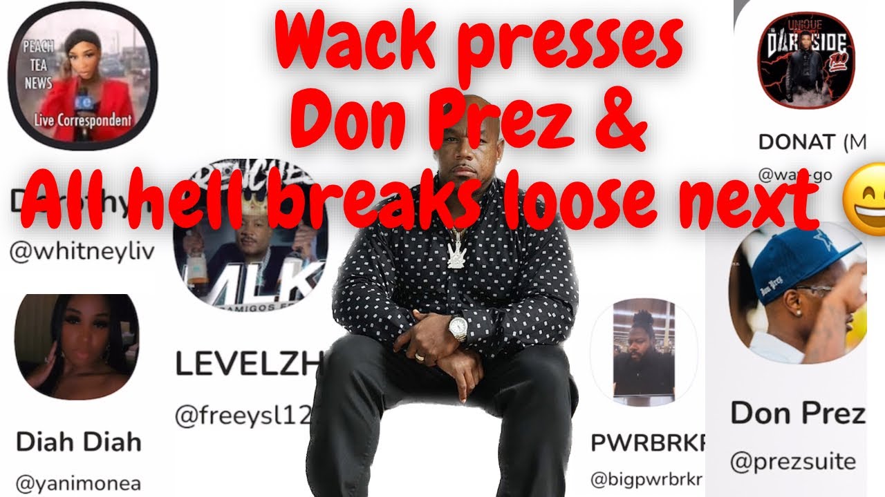 Wack 100 Presses Don Prez things go all the way left out of no where 😂😂5 packups in on session!!