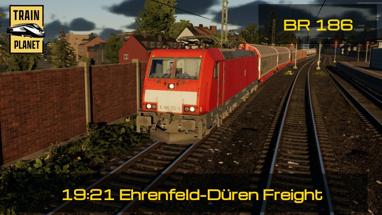 Train Planet (Demo) | BR 186 | 17:21 Köln-Ehrenfeld - Düren Freight