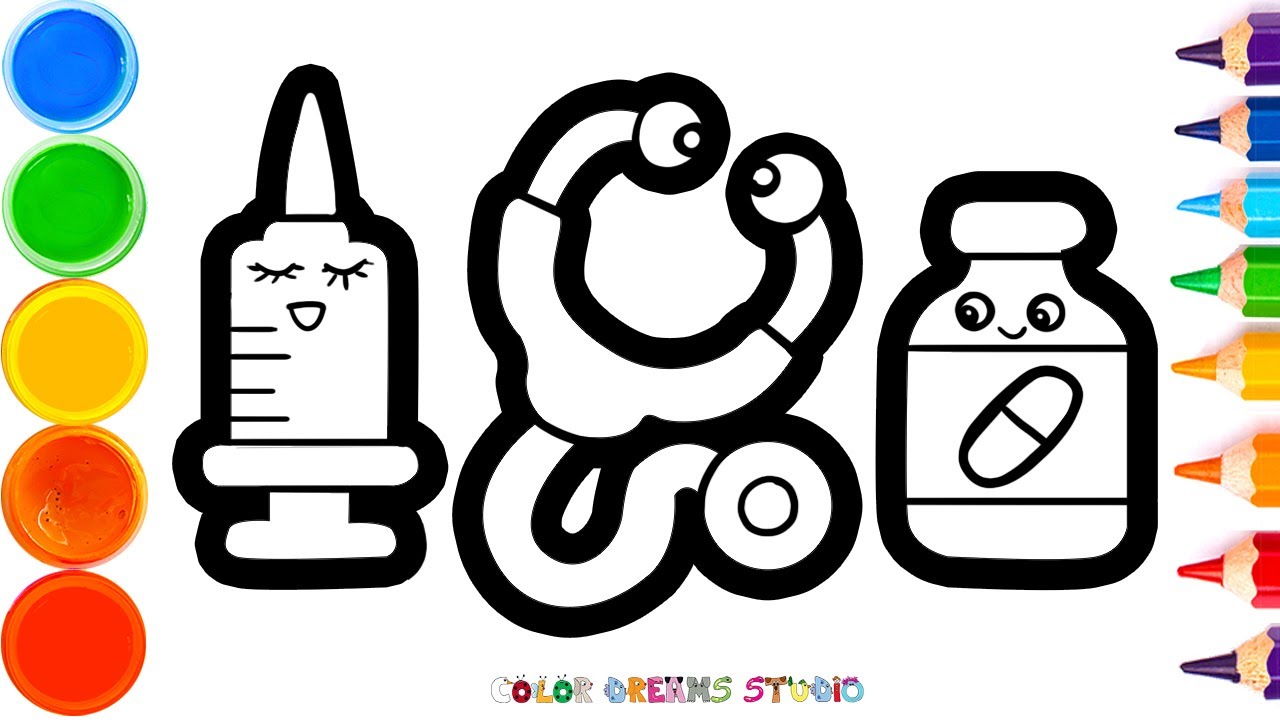 How to Draw Medical Kit 💉🩺💊 | Easy Step By Step Tutorial