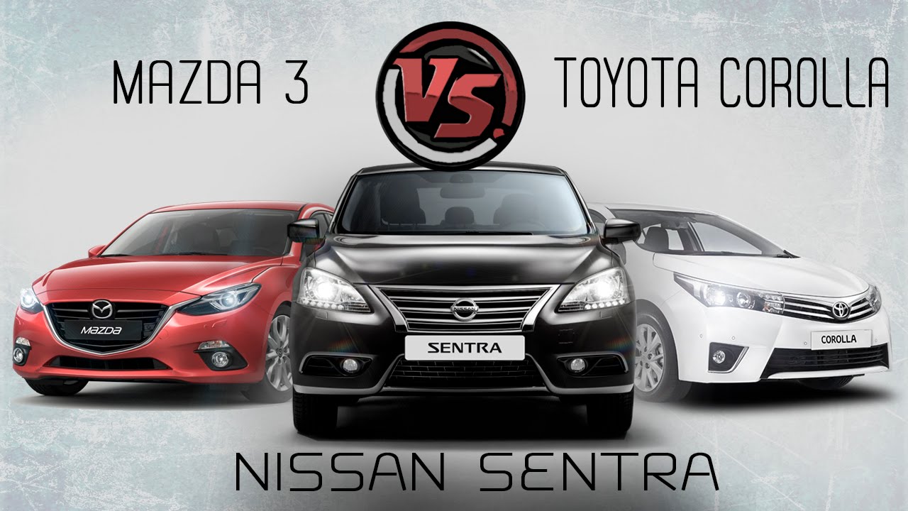 Сравнительный тест седанов 2015. Nissan Sentra vs Toyota Corolla vs Mazda 3