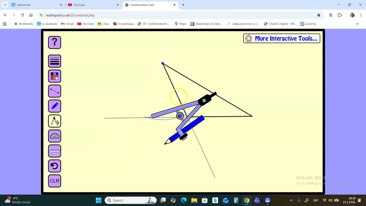 Konstrukcija visine i ortocentra u tupouglom trouglu ( i pravouglom)