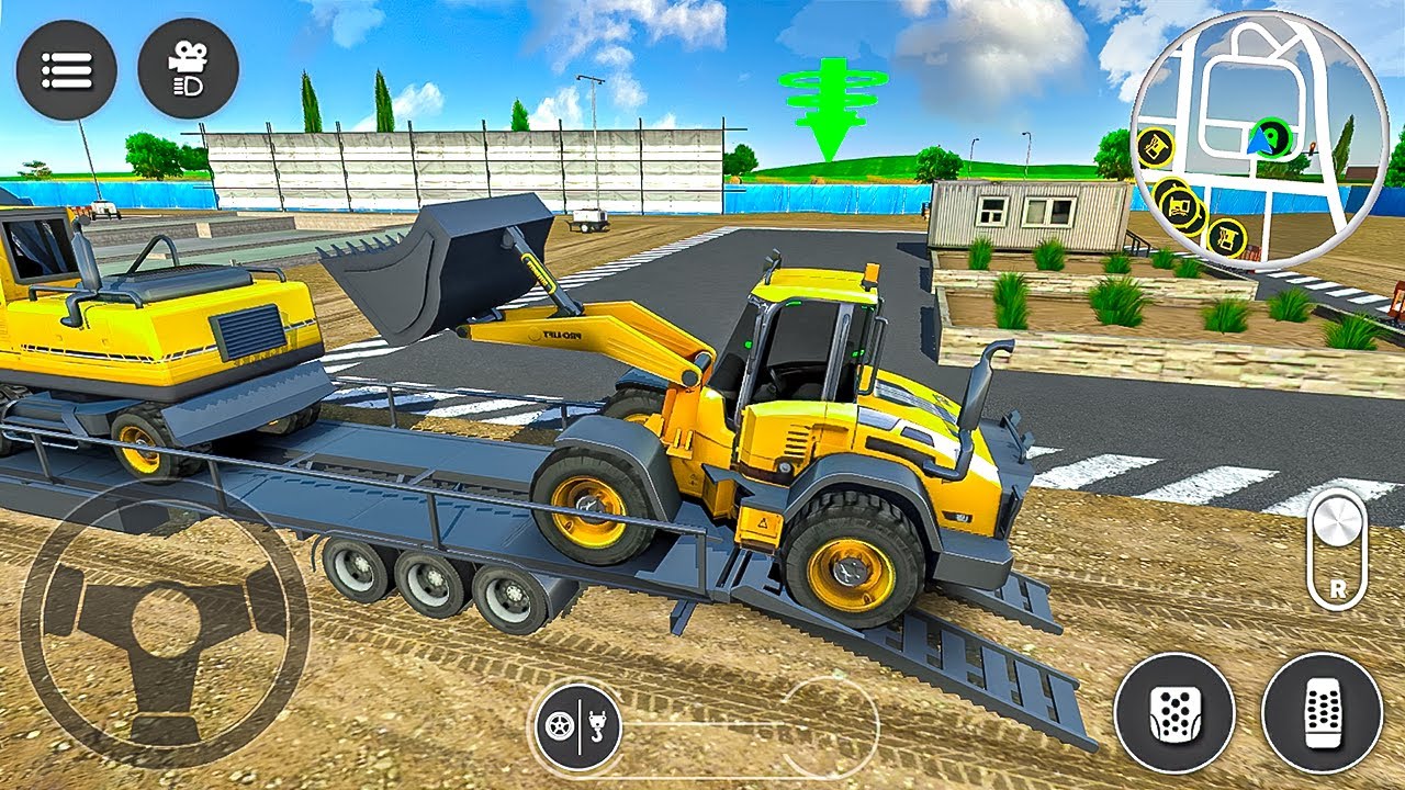 Bulldozer Loading Sand Into Dump Truck - Construction Machines Transport Driving - Android Gameplay