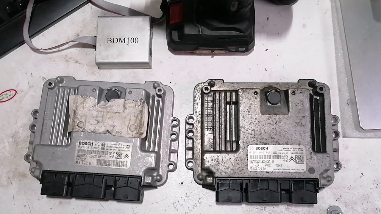 clonage du calculateur contrôle moteur EDC16C34 avec BDM100 -- Peugeot Nemo