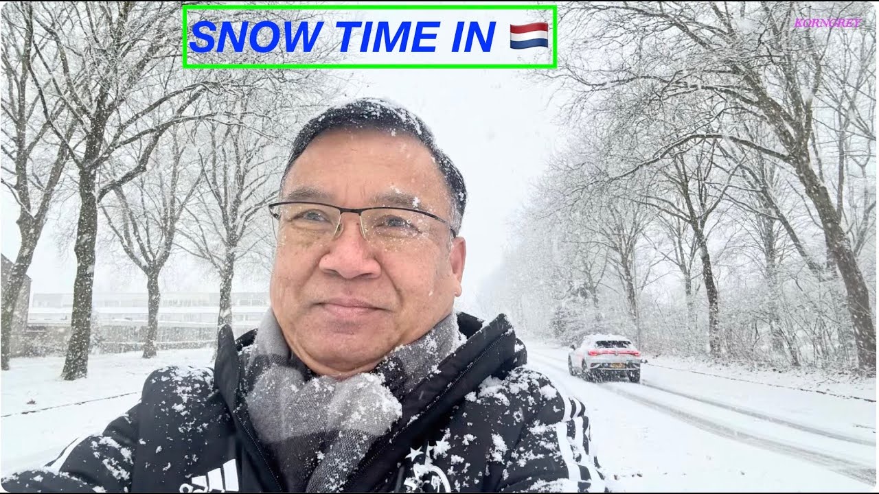 The first snow ❄️ falls in the Netherlands 