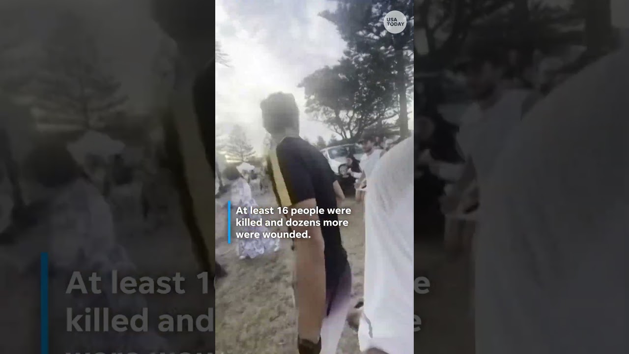 Eyewitness video shows celebration moments before Bondi shooting