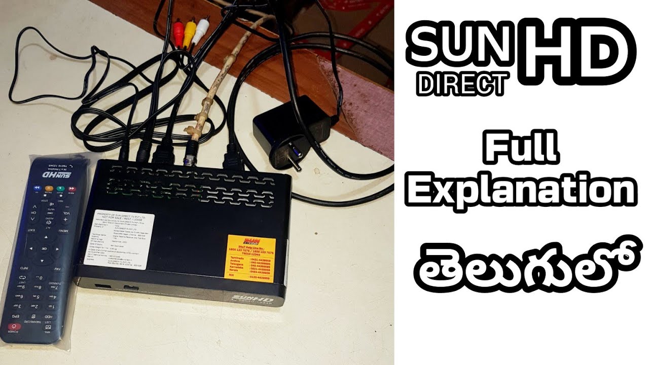 SunDirect HD Set top Box Full Explanation Telugu | Installation | @Nani Dth and Tech