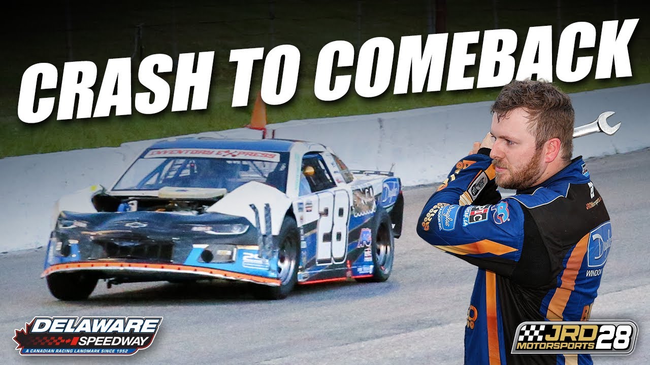 CRASH to Comeback! 💥 Fast Car Battles Back at Delaware Speedway