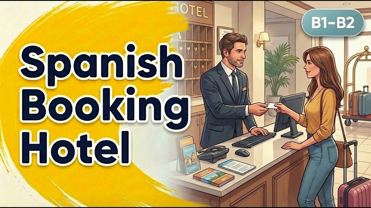 🎥 Learn Spanish Booking Hotel | Intermediate - Spanish B1-B2