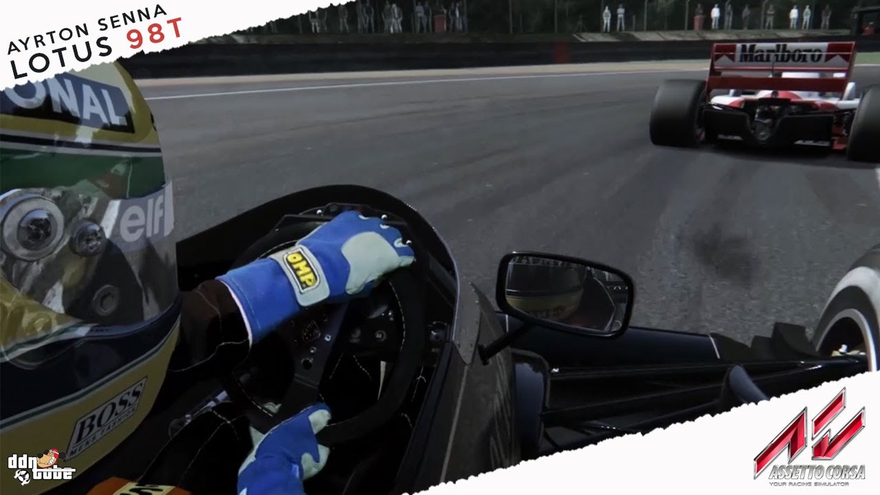 Assetto Corsa Mixed Reality Ayrton Senna Lotus Renault 98T Twin Turbos JPS At Brands Hatch