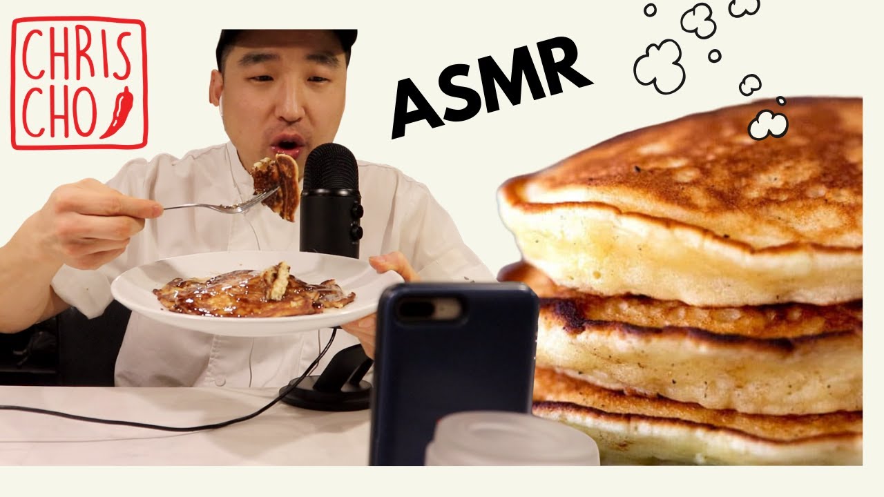 Korean Chef Does ASMR with Keto Pancakes and Syrup