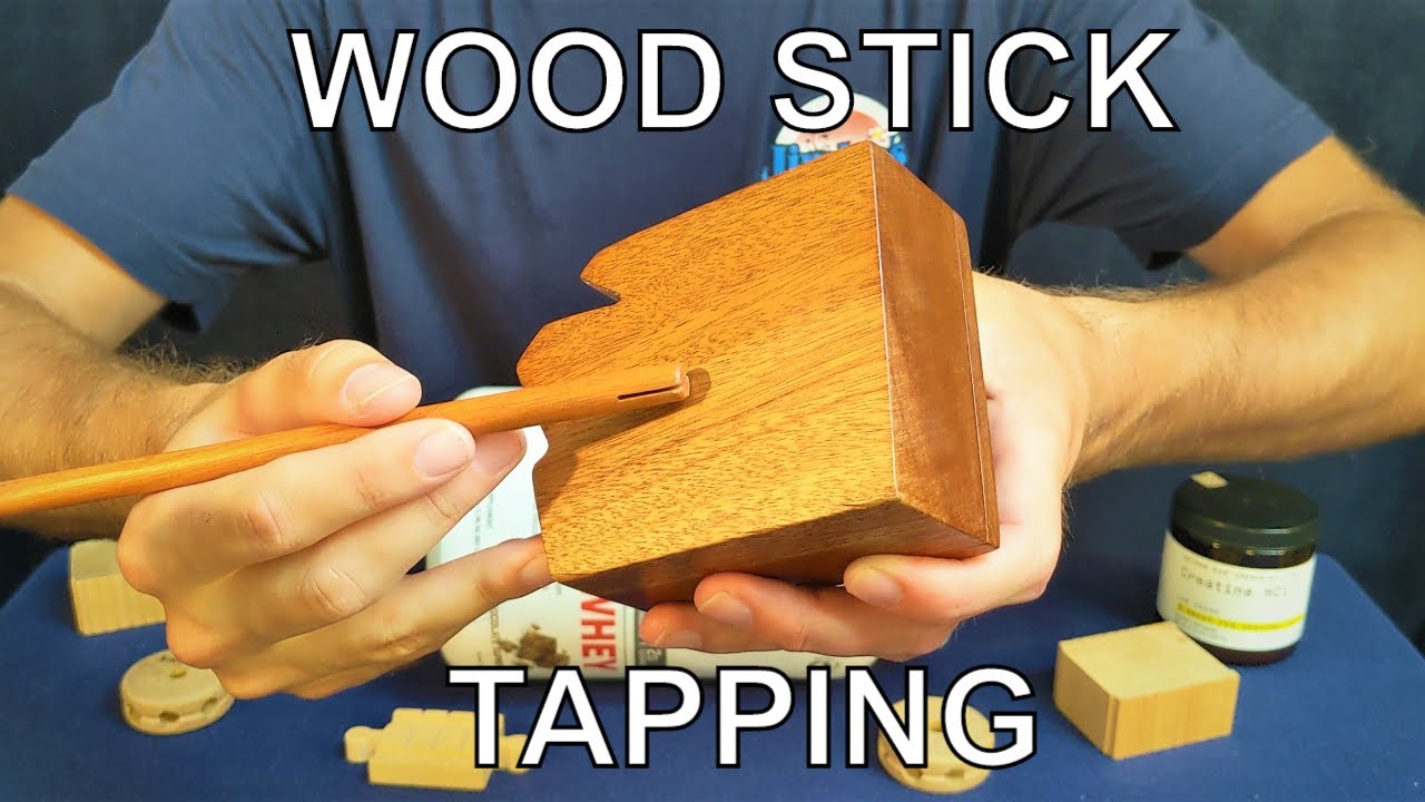 asmr TAPPING WITH WOOD STICK (no talking)