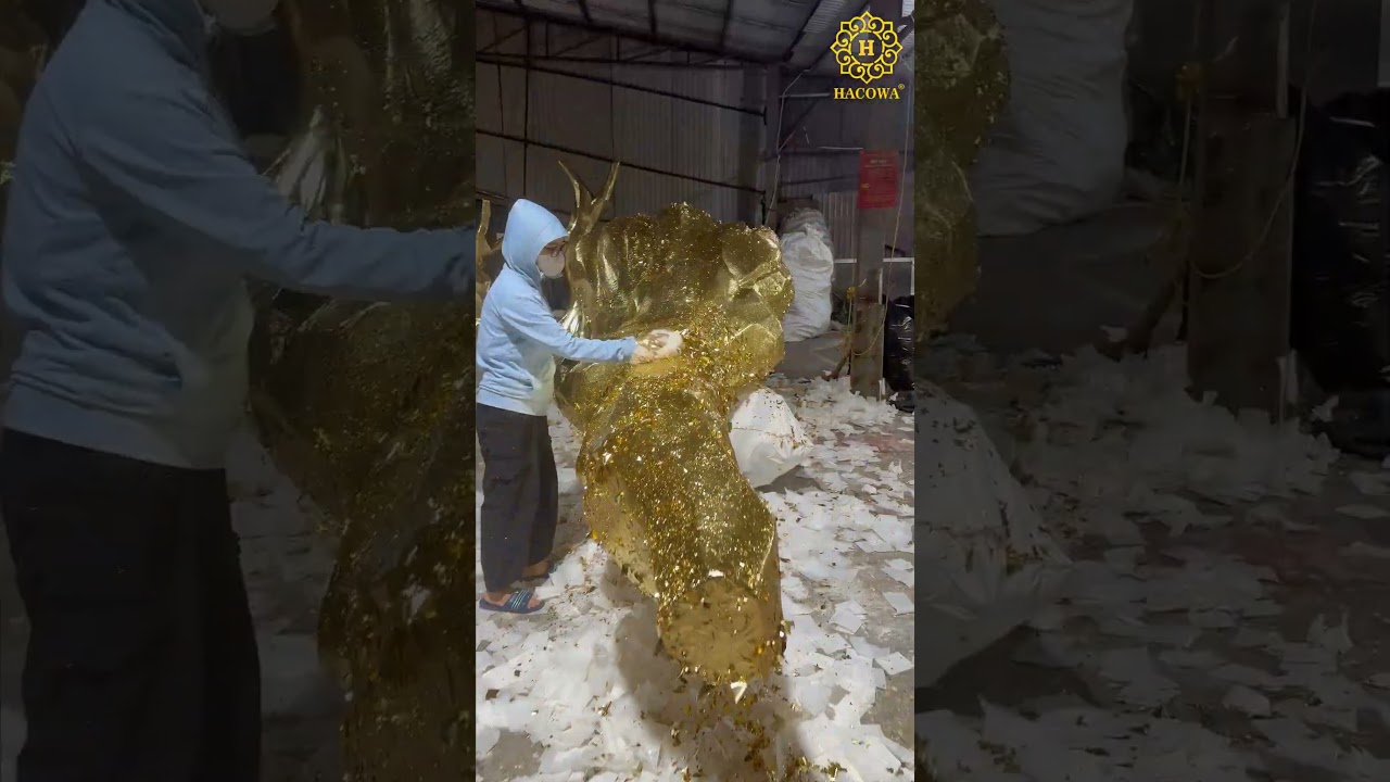 Dát vàng trang trí cây xốp #shorts