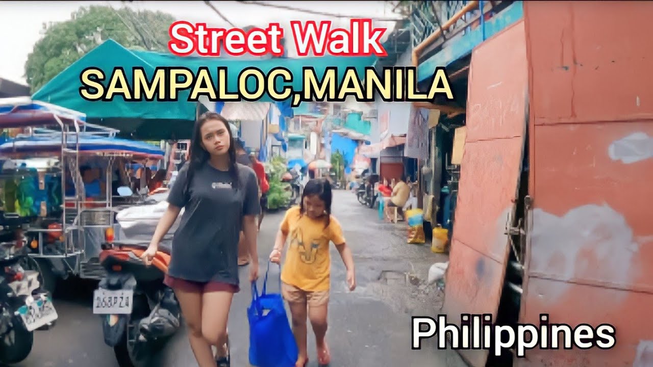 Sampaloc Manila Walking Tour [4K] |Street Walk | Street Life Philippines