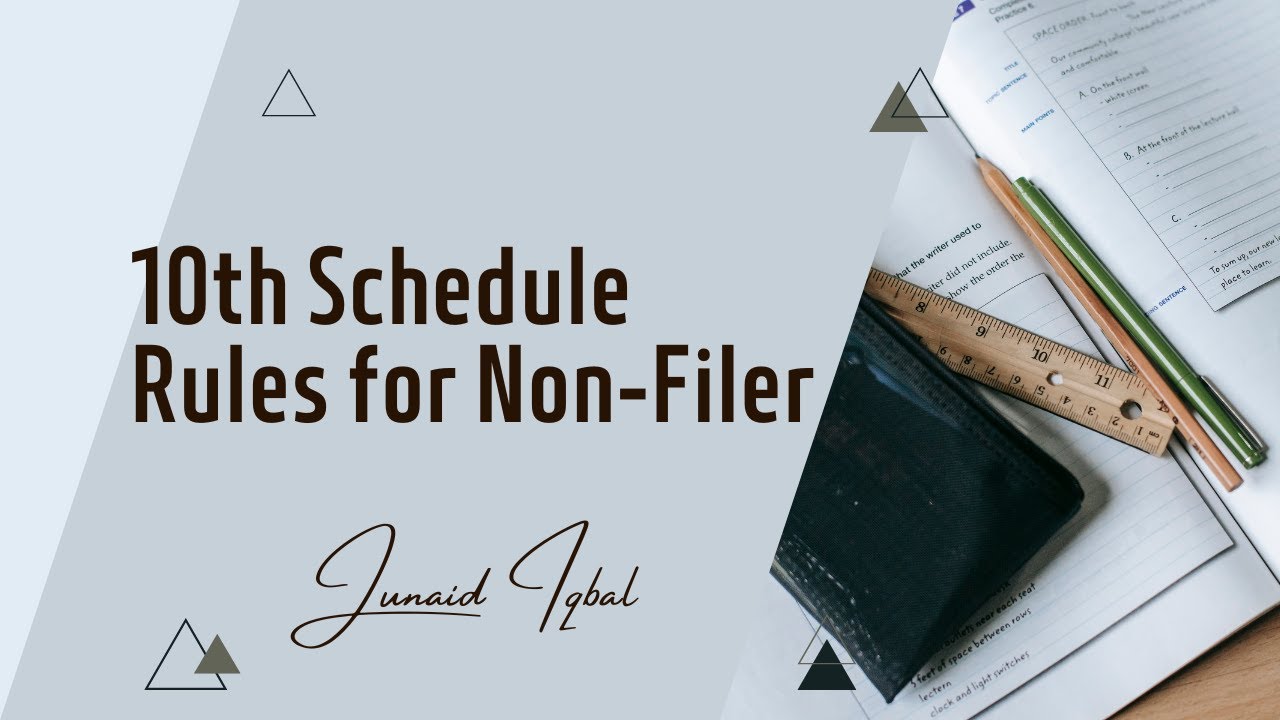 10th Schedule of Income Tax Ordinance, 2001