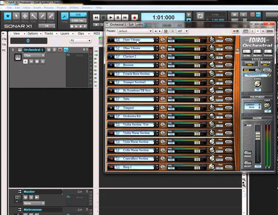 Basic Midi Within Sonar X1 Producer Edition