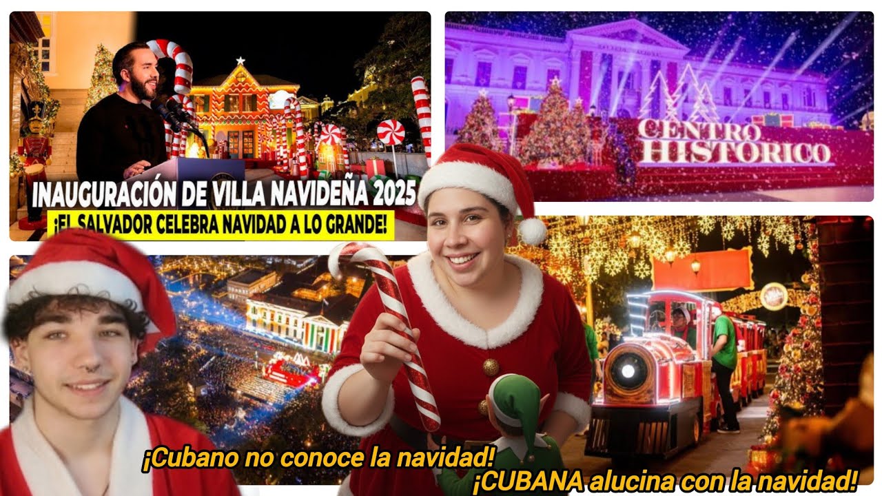 La inauguración de la Villa Navideña...La casa de Santa Claus en El Salvador... Hermanos reaccionan.