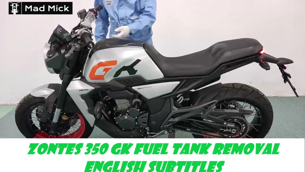 ZONTES 350 GK FUEL TANK REMOVAL ENGLISH SUBTITLES