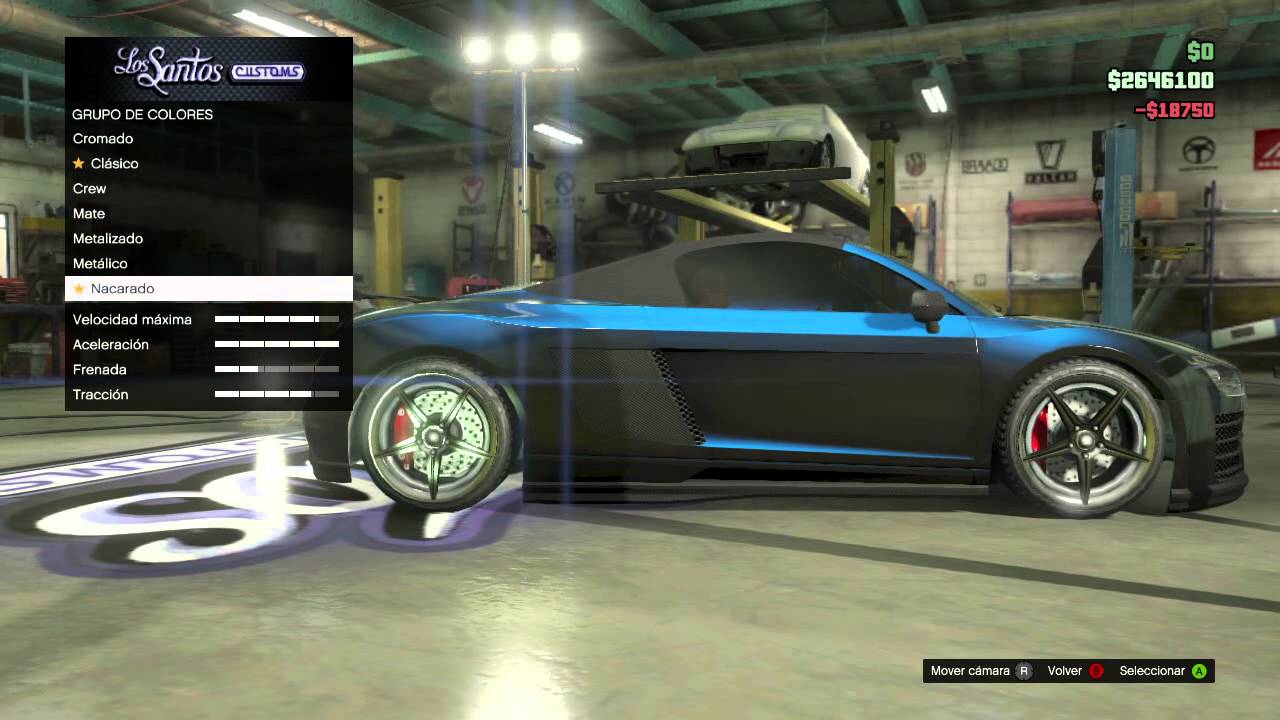 GTAV!!!TUNEAR LOS COCHES//COLOR NACARADO/CAMALEÓN