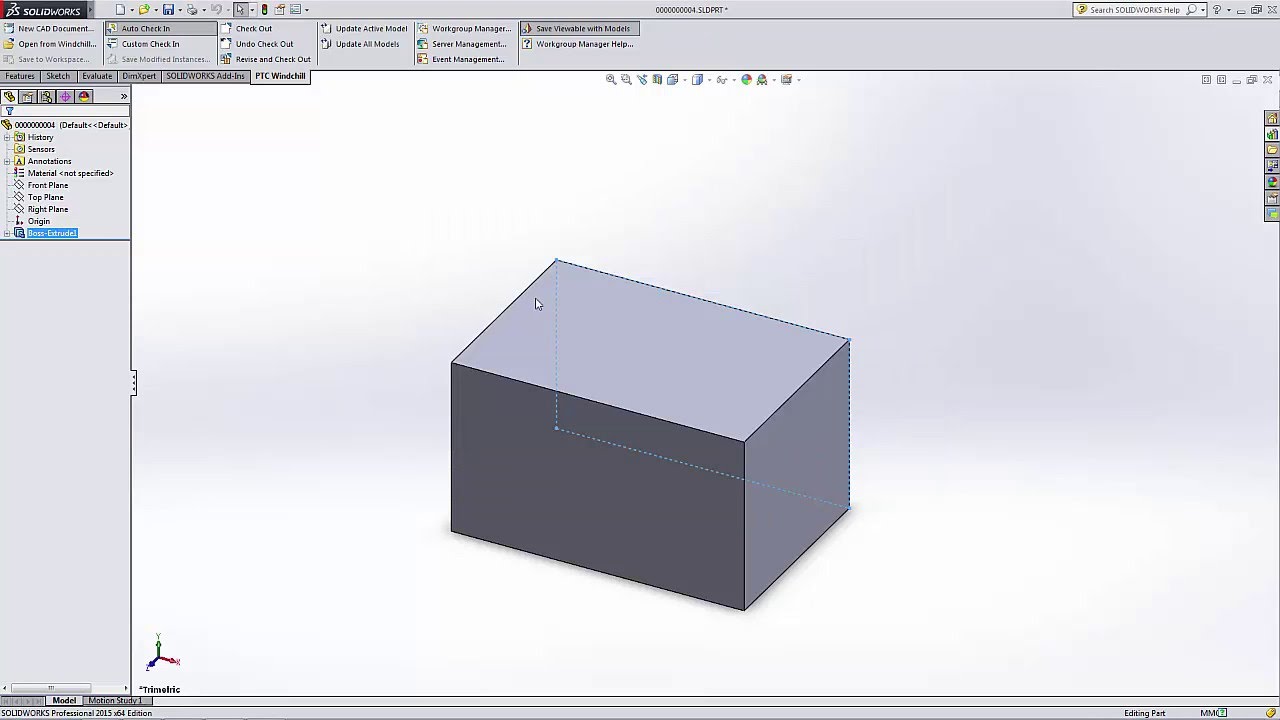 Windchill 11.0 & SolidWorks 2015 Integration - Creating New Objects